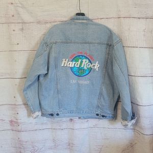 Vintage Hard Rock Cafe Las Vegas Jean Jacket Size Medium